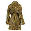 Pattern Print Trumpet Women Long Robe-grizzshop