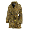 Pattern Print Trumpet Women Long Robe-grizzshop