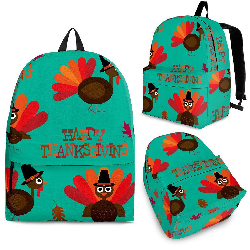 Pattern Print Turkey Thankgiving Backpack-grizzshop