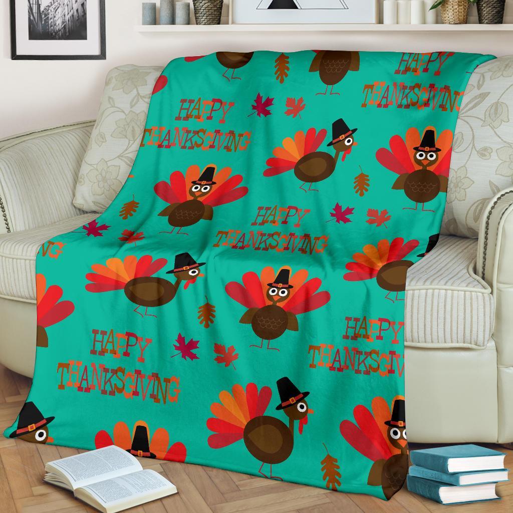 Pattern Print Turkey Thankgiving Blanket-grizzshop