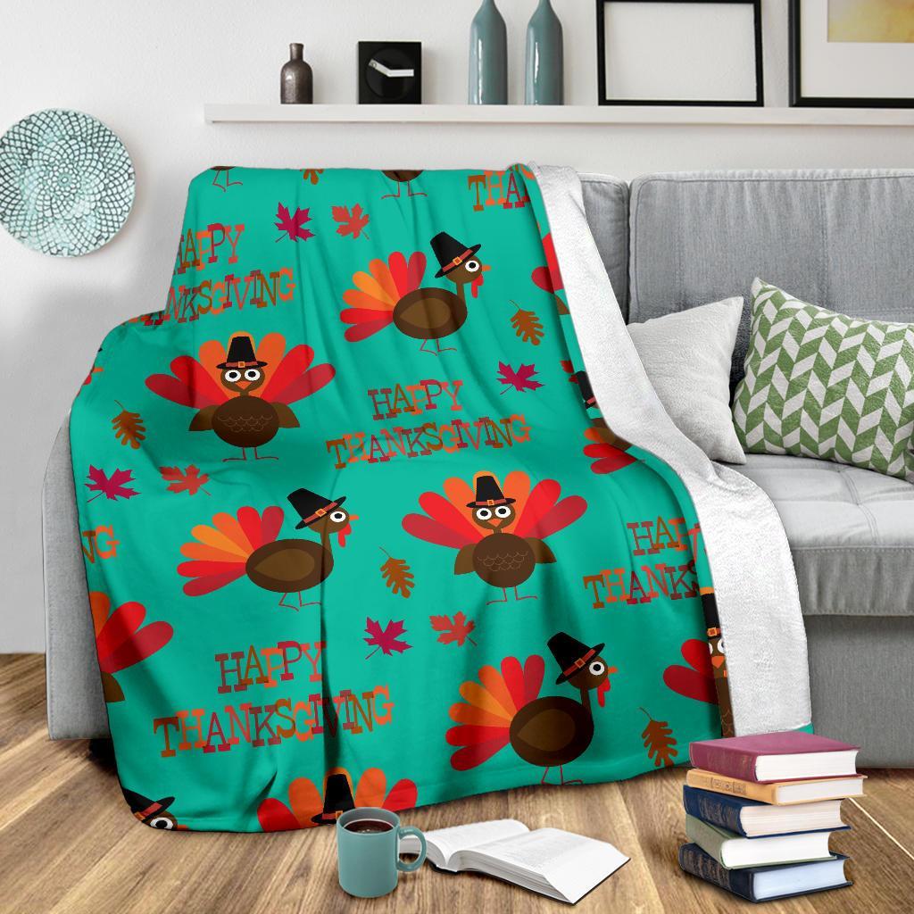 Pattern Print Turkey Thankgiving Blanket-grizzshop