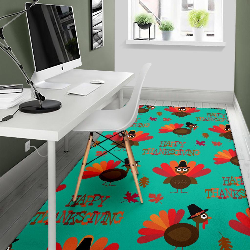 Pattern Print Turkey Thankgiving Floor Mat-grizzshop