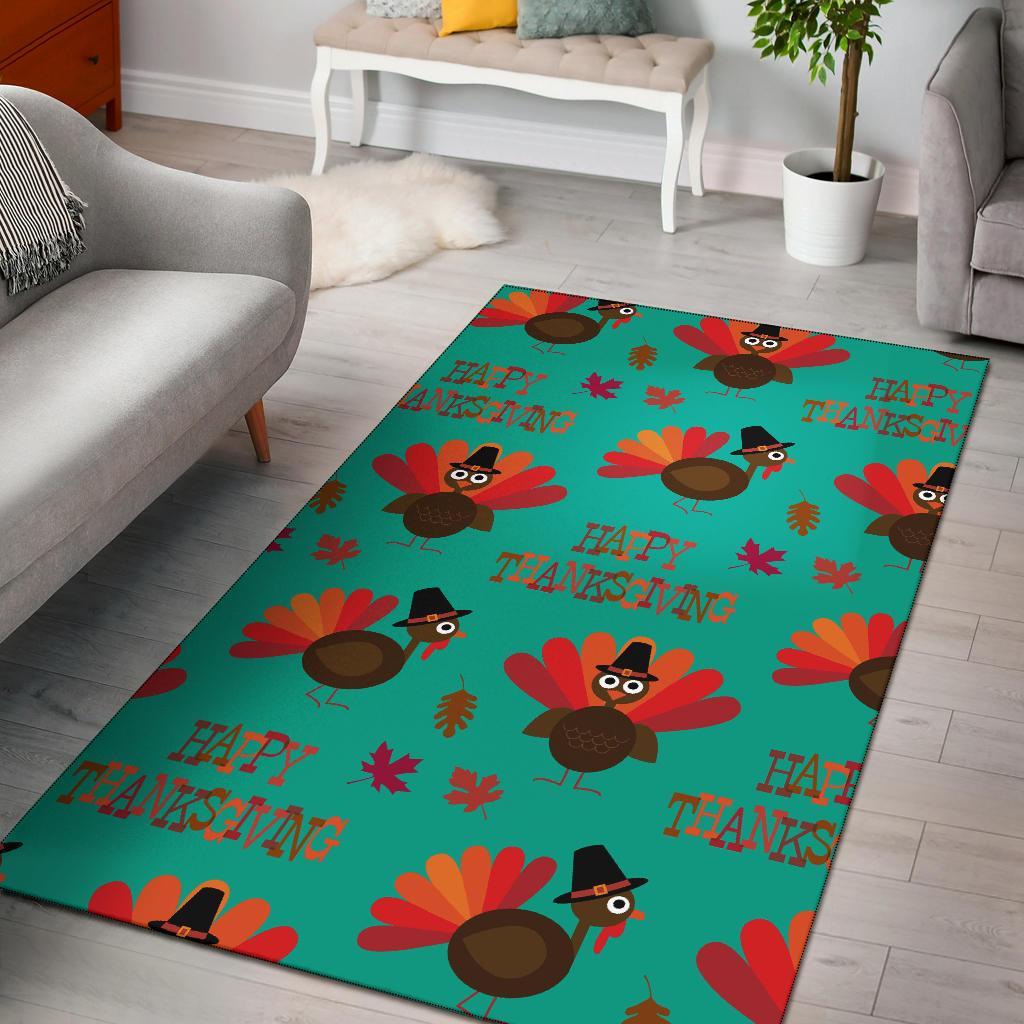 Pattern Print Turkey Thankgiving Floor Mat-grizzshop