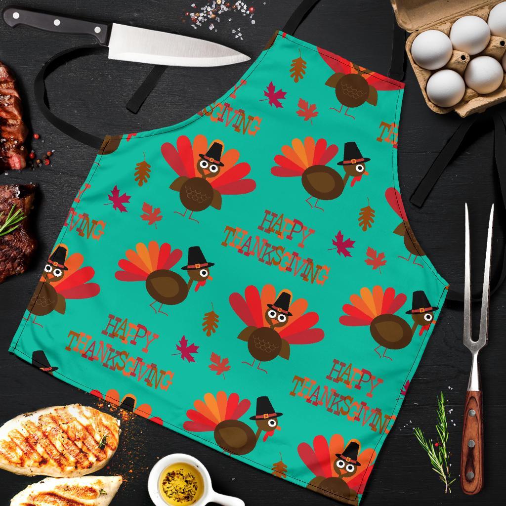 Pattern Print Turkey Thankgiving Men's Apron-grizzshop
