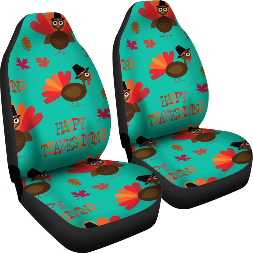 Pattern Print Turkey Thankgiving Universal Fit Car Seat Covers-grizzshop