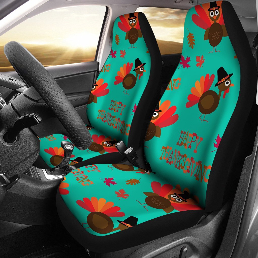 Pattern Print Turkey Thankgiving Universal Fit Car Seat Covers-grizzshop