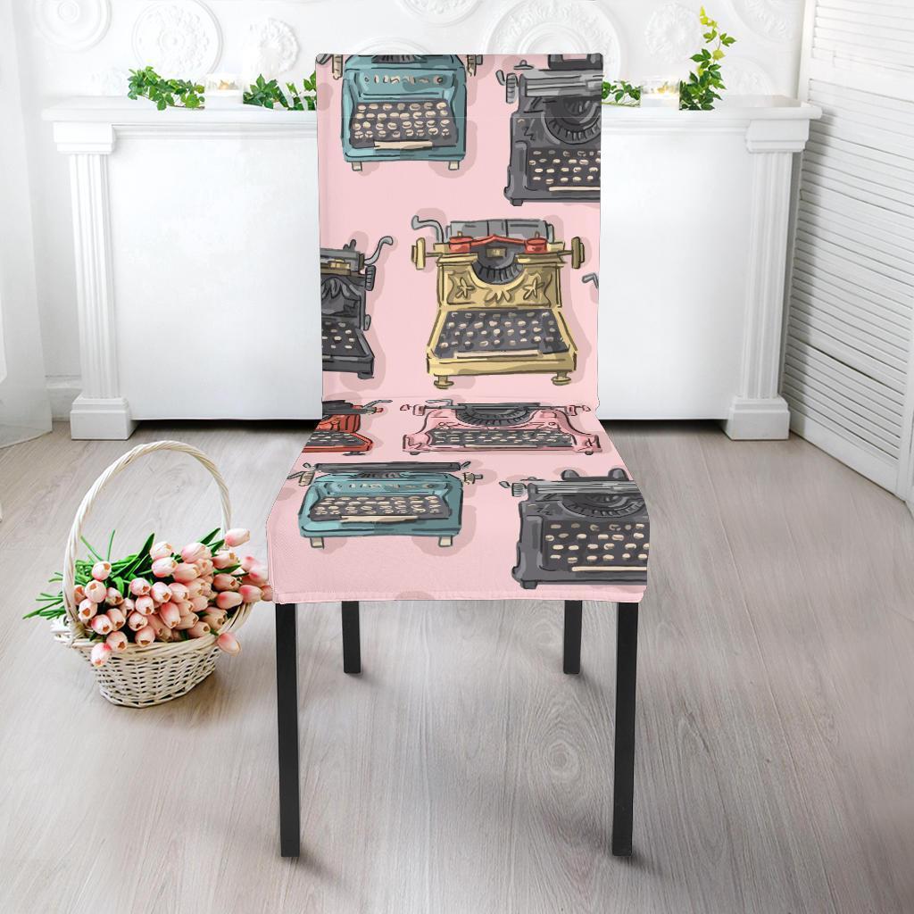Pattern Print Typewriter Chair Cover-grizzshop