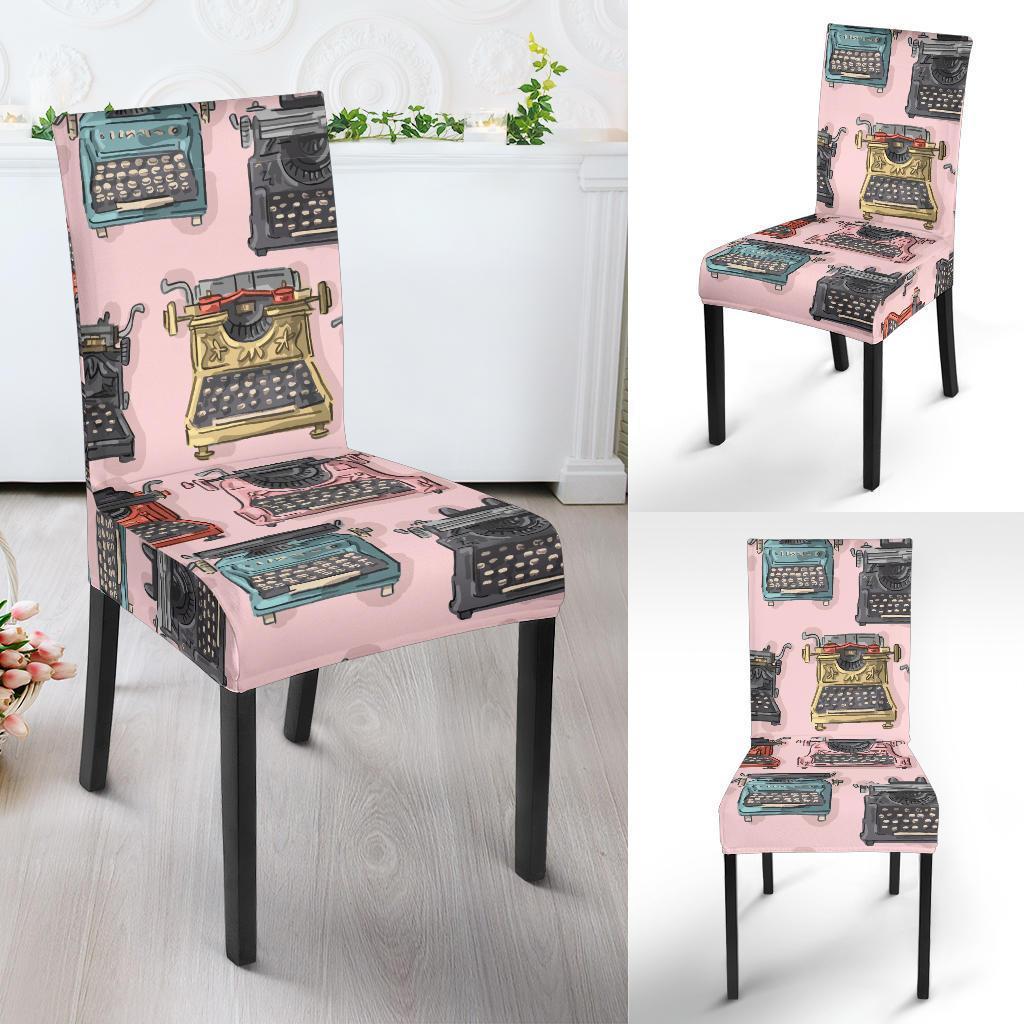 Pattern Print Typewriter Chair Cover-grizzshop