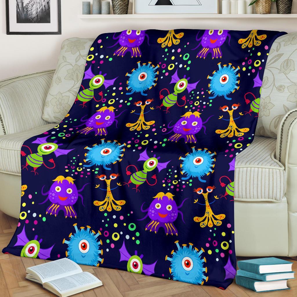 Pattern Print Ufo Alien Blanket-grizzshop