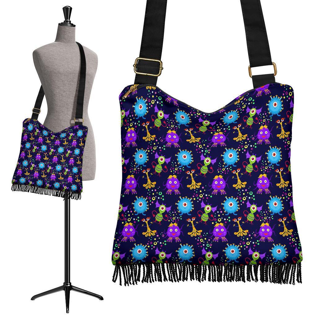 Pattern Print Ufo Alien Crossbody Bags-grizzshop