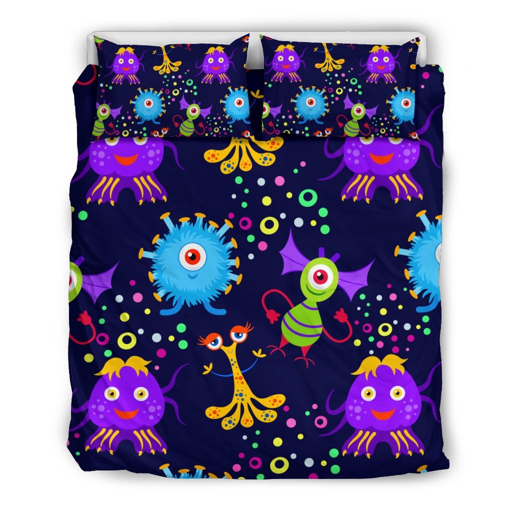 Pattern Print Ufo Alien Duvet Cover Bedding Set-grizzshop