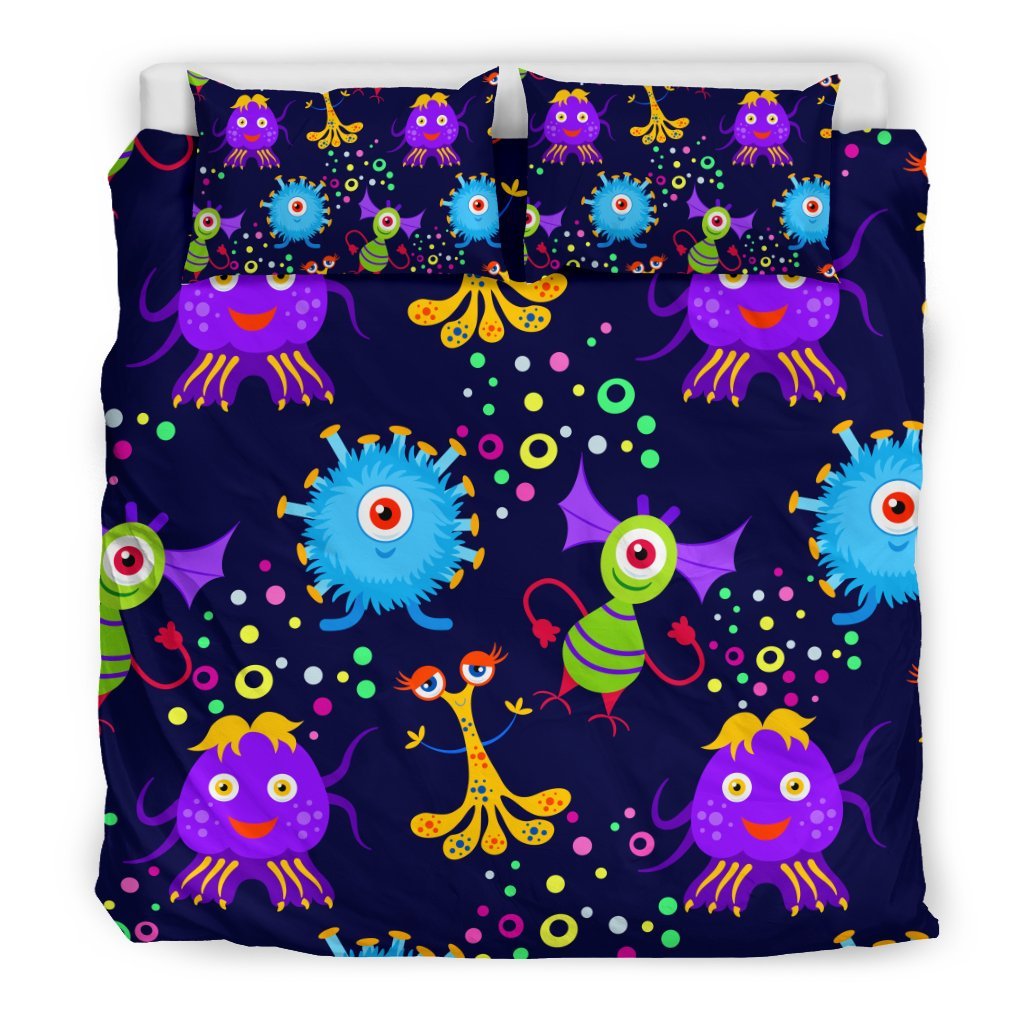 Pattern Print Ufo Alien Duvet Cover Bedding Set-grizzshop