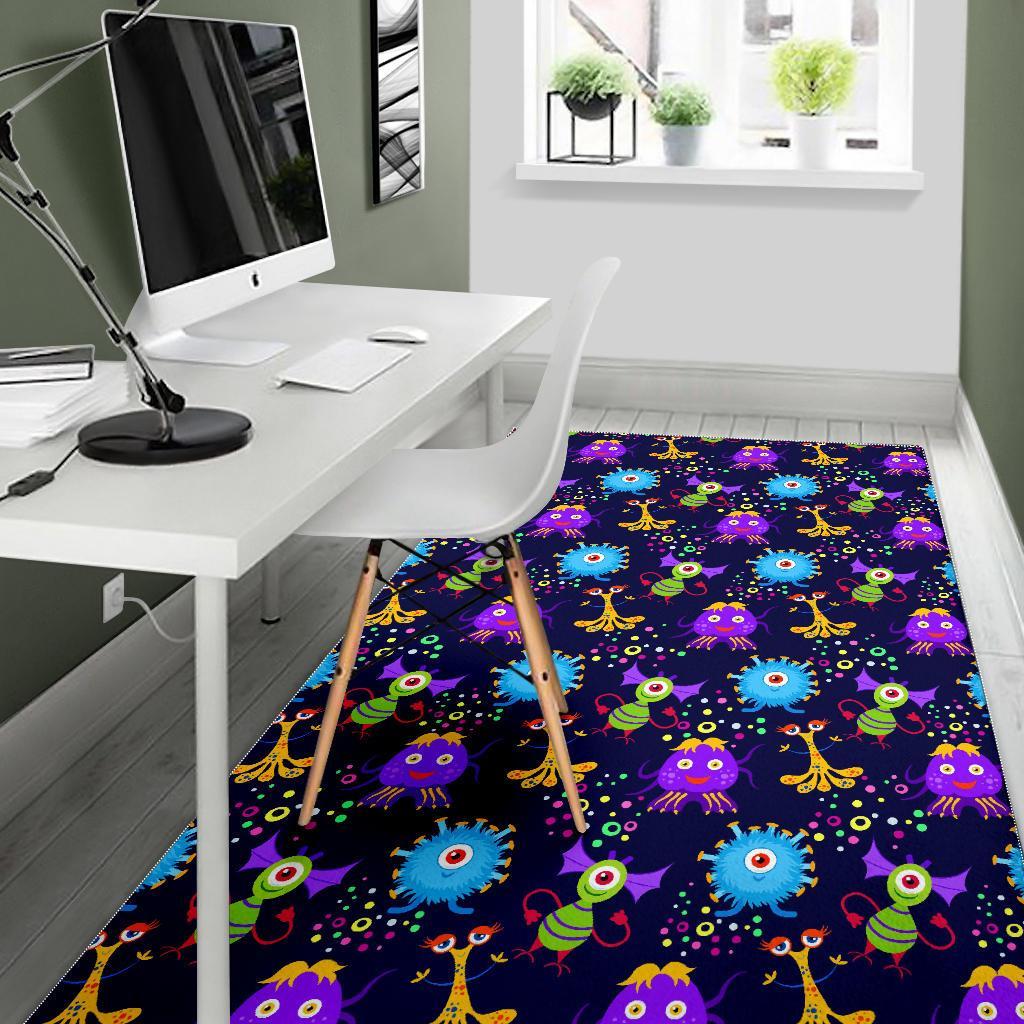 Pattern Print Ufo Alien Floor Mat-grizzshop