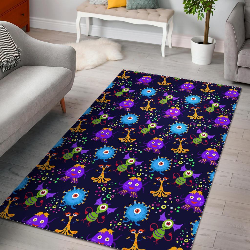 Pattern Print Ufo Alien Floor Mat-grizzshop