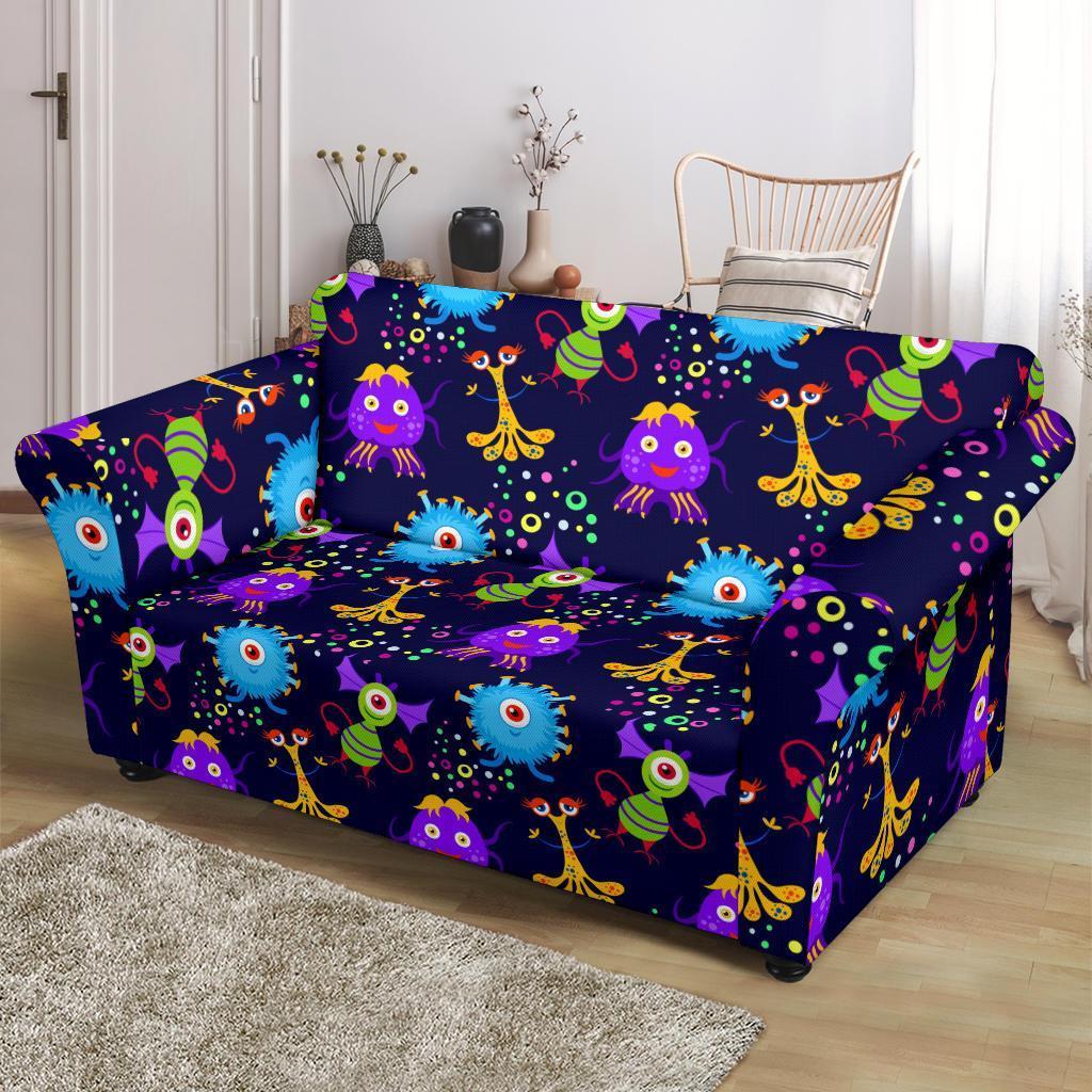 Pattern Print Ufo Alien Loveseat Cover-grizzshop