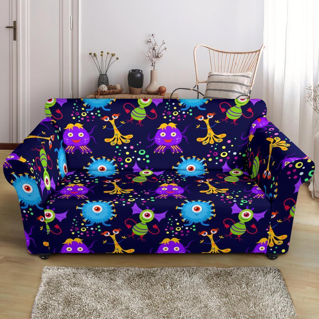 Pattern Print Ufo Alien Loveseat Cover-grizzshop