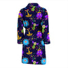 Pattern Print Ufo Alien Men Long Robe-grizzshop