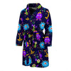 Pattern Print Ufo Alien Men Long Robe-grizzshop