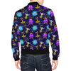 Pattern Print Ufo Alien Men's Bomber Jacket-grizzshop