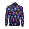 Pattern Print Ufo Alien Men's Bomber Jacket-grizzshop