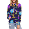 Pattern Print Ufo Alien Print Women Pullover Hoodie-grizzshop