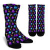 Pattern Print Ufo Alien Unisex Crew Socks-grizzshop