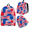 Pattern Print Uncle Sam Backpack-grizzshop