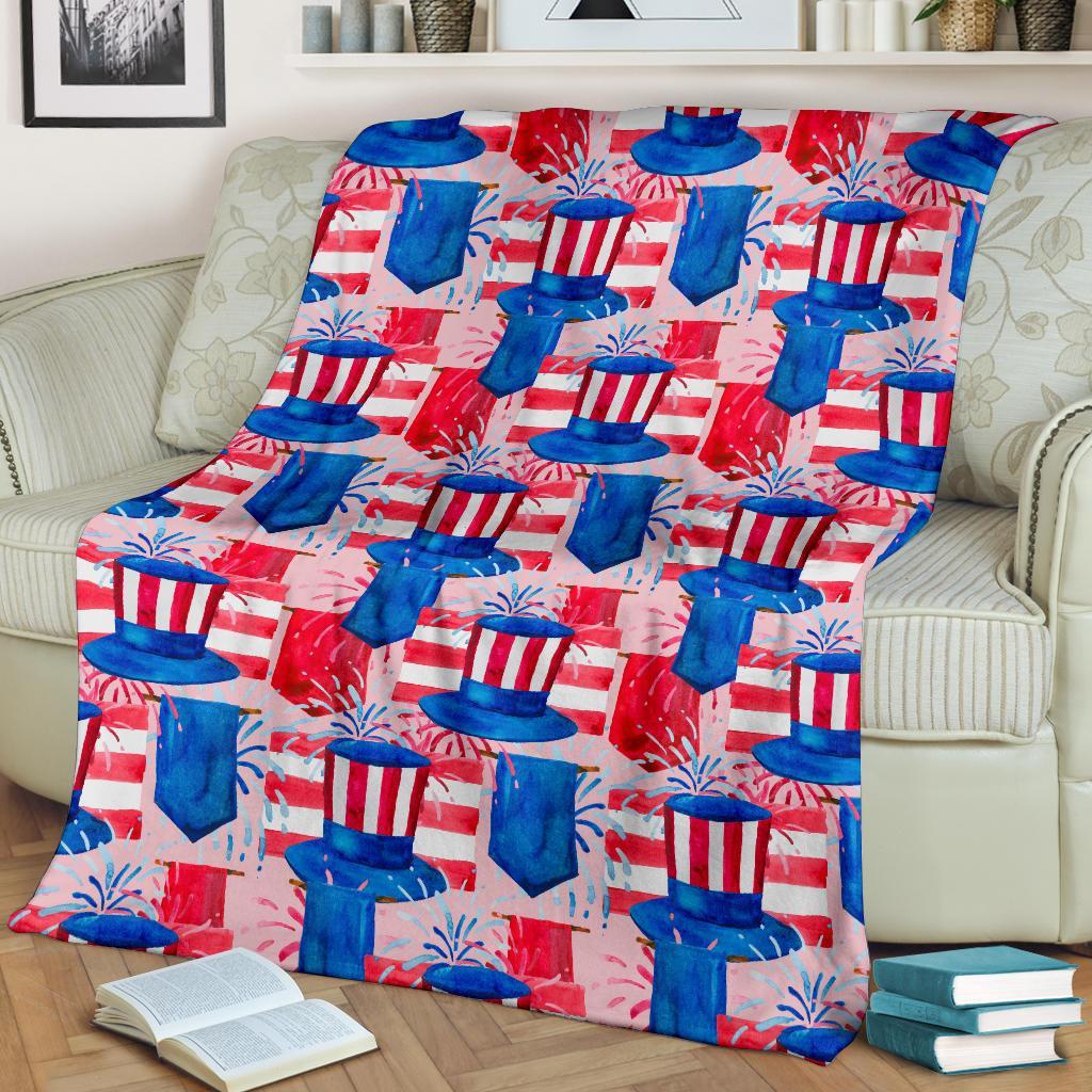 Pattern Print Uncle Sam Blanket-grizzshop