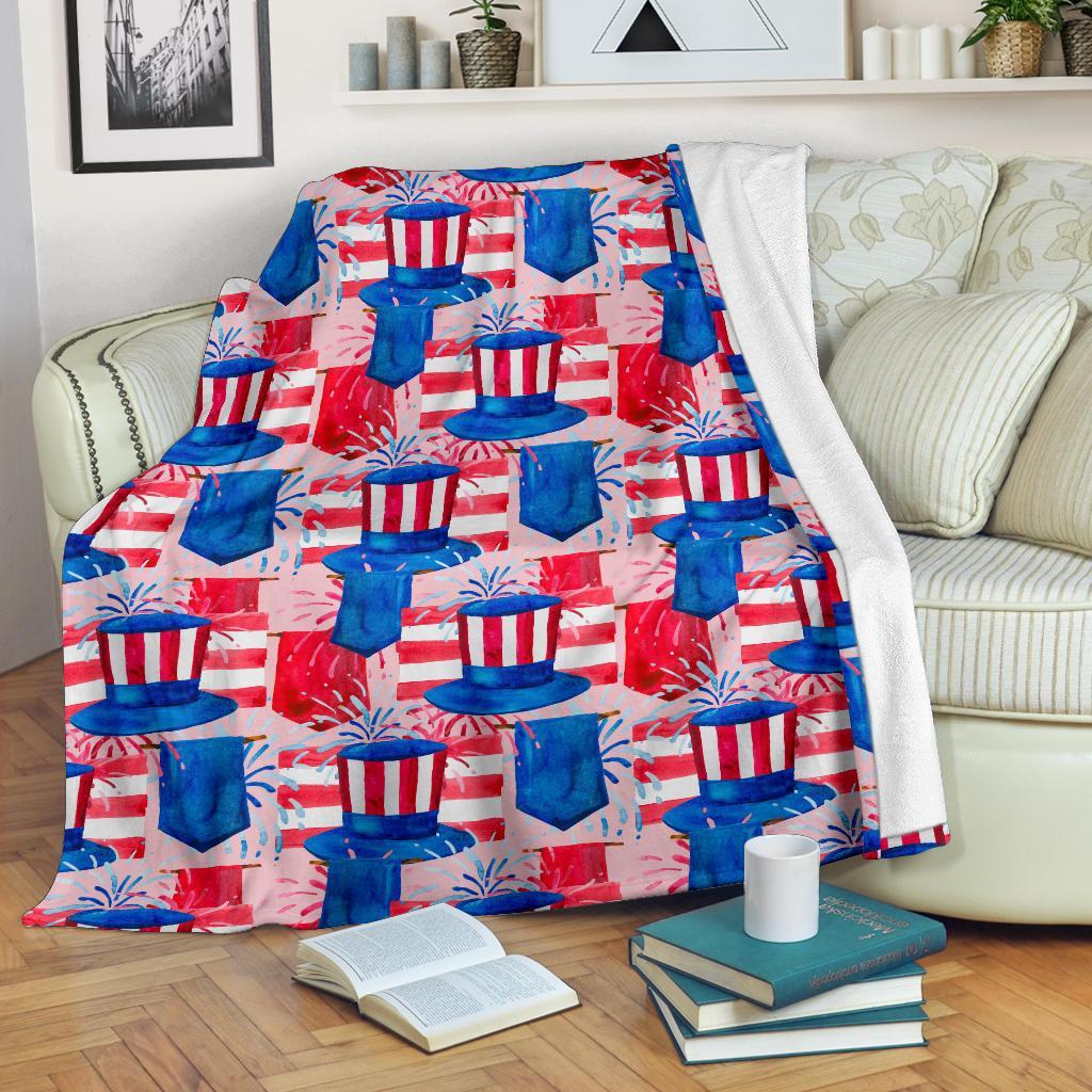 Pattern Print Uncle Sam Blanket-grizzshop