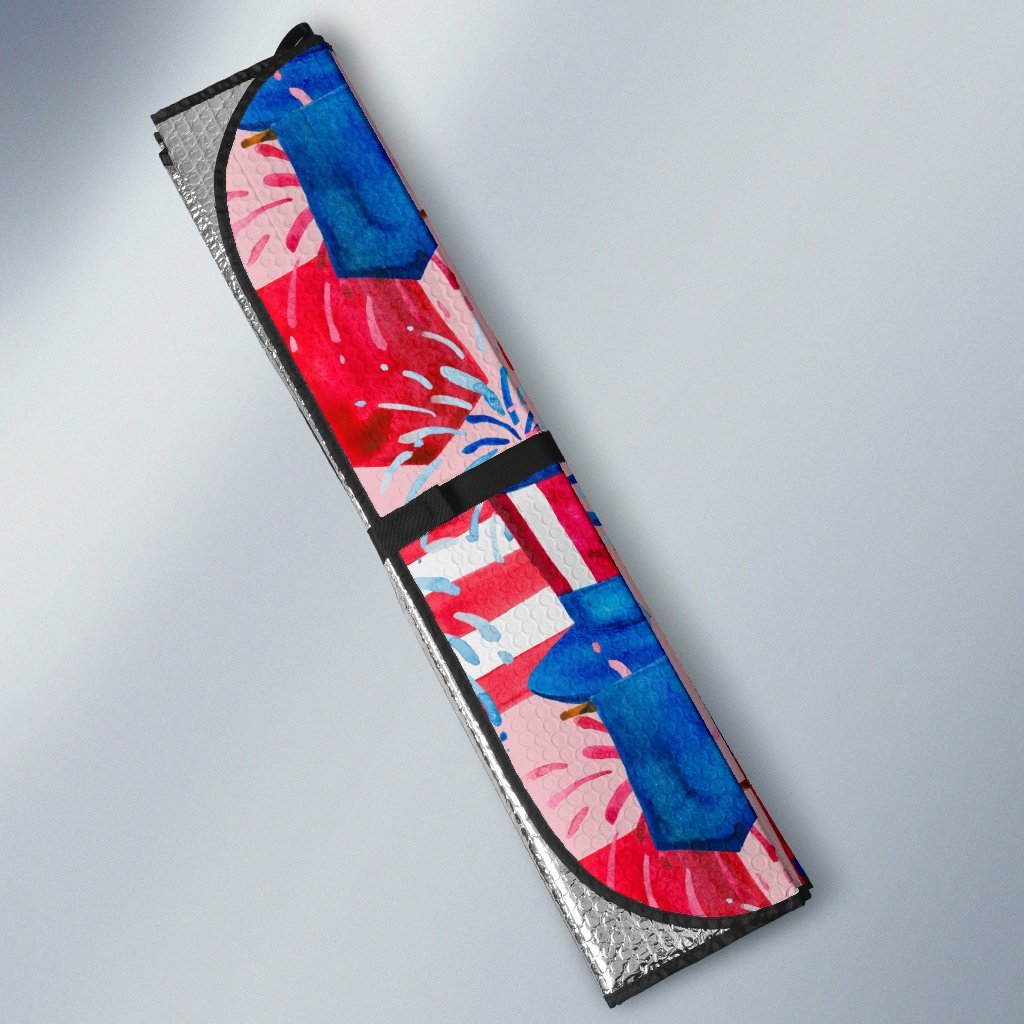 Pattern Print Uncle Sam Car Sun Shade-grizzshop