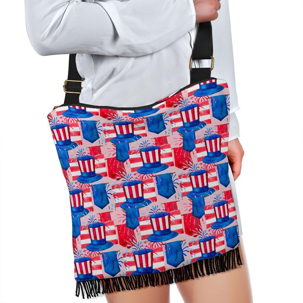 Pattern Print Uncle Sam Crossbody bags-grizzshop