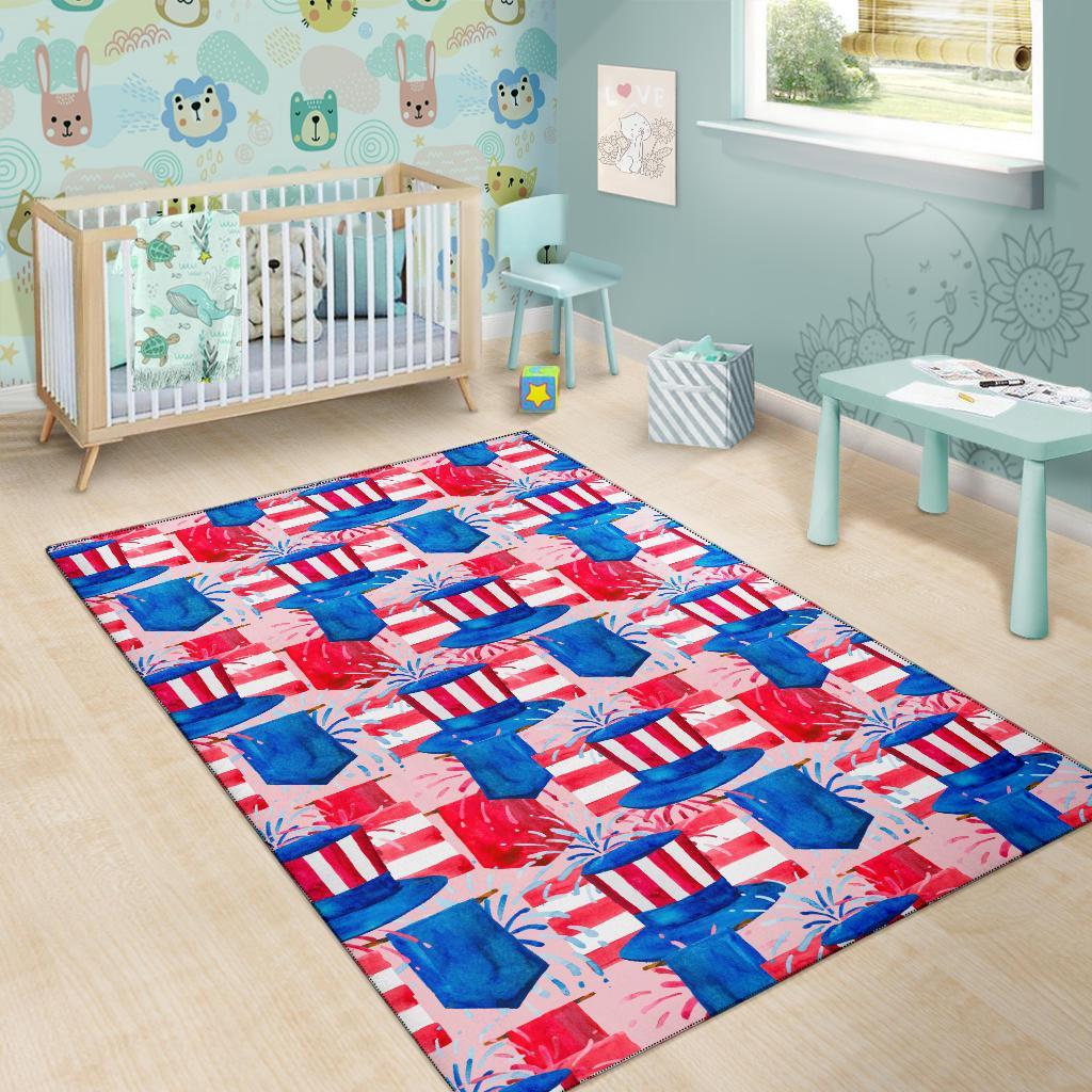 Pattern Print Uncle Sam Floor Mat-grizzshop