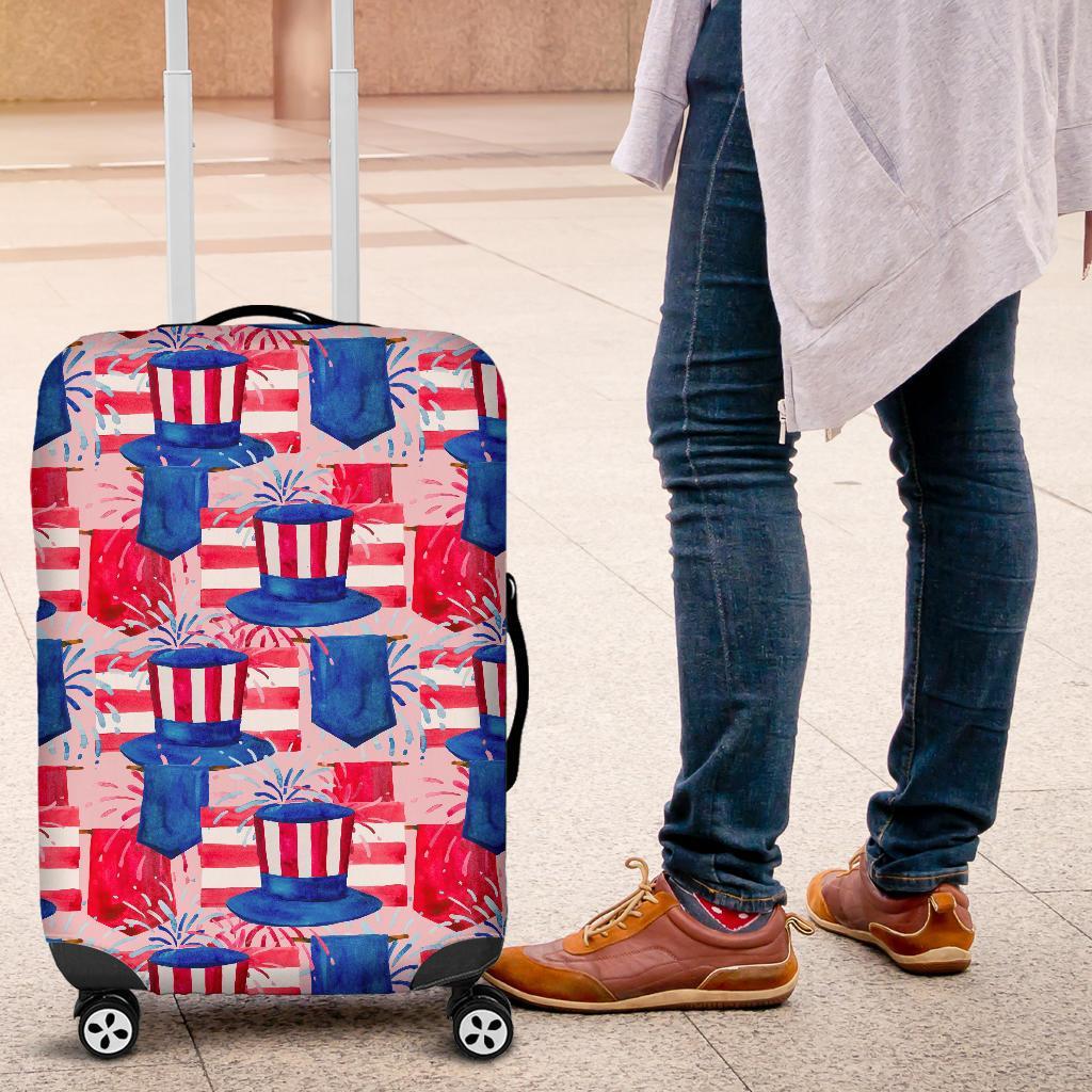 Pattern Print Uncle Sam Luggage Cover Protector-grizzshop