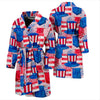 Pattern Print Uncle Sam Men Long Robe-grizzshop