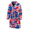 Pattern Print Uncle Sam Men Long Robe-grizzshop