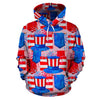 Pattern Print Uncle Sam Men Women Pullover Hoodie-grizzshop