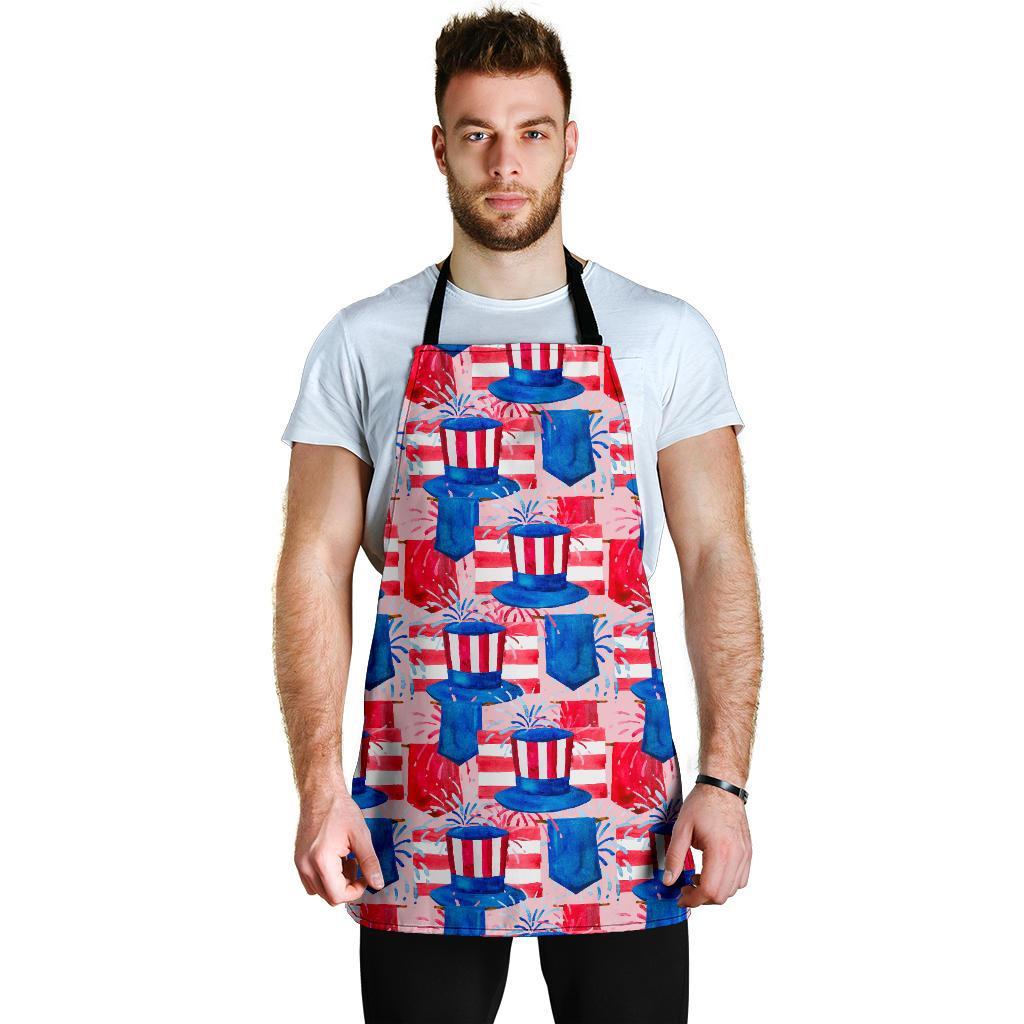 Pattern Print Uncle Sam Men's Apron-grizzshop