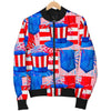 Pattern Print Uncle Sam Men's Bomber Jacket-grizzshop