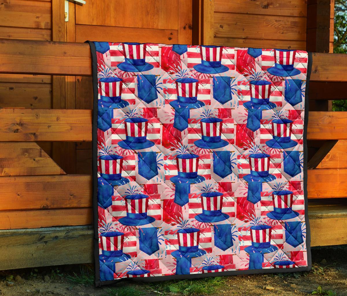 Pattern Print Uncle Sam Quilt-grizzshop