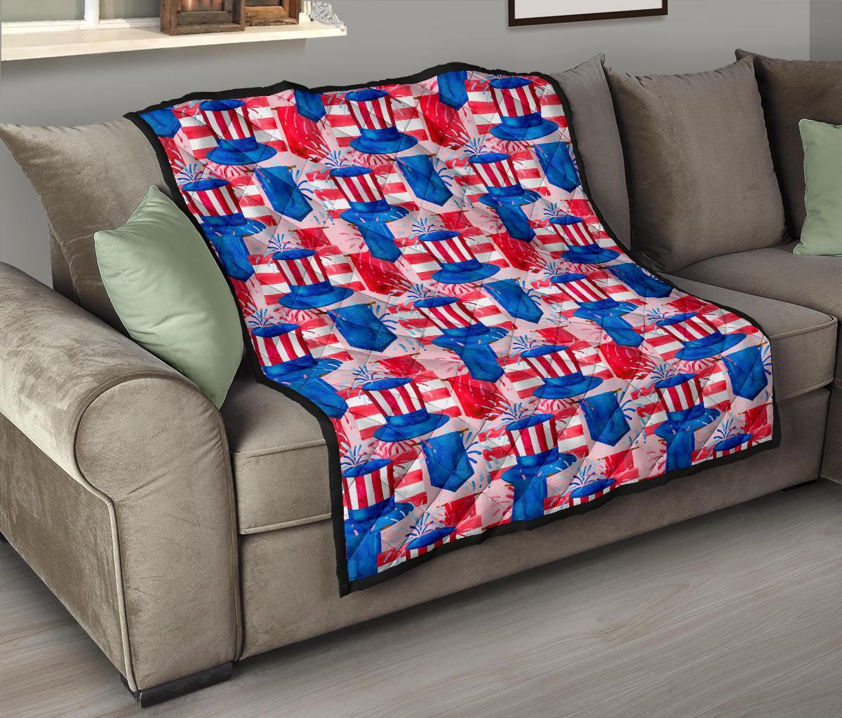 Pattern Print Uncle Sam Quilt-grizzshop