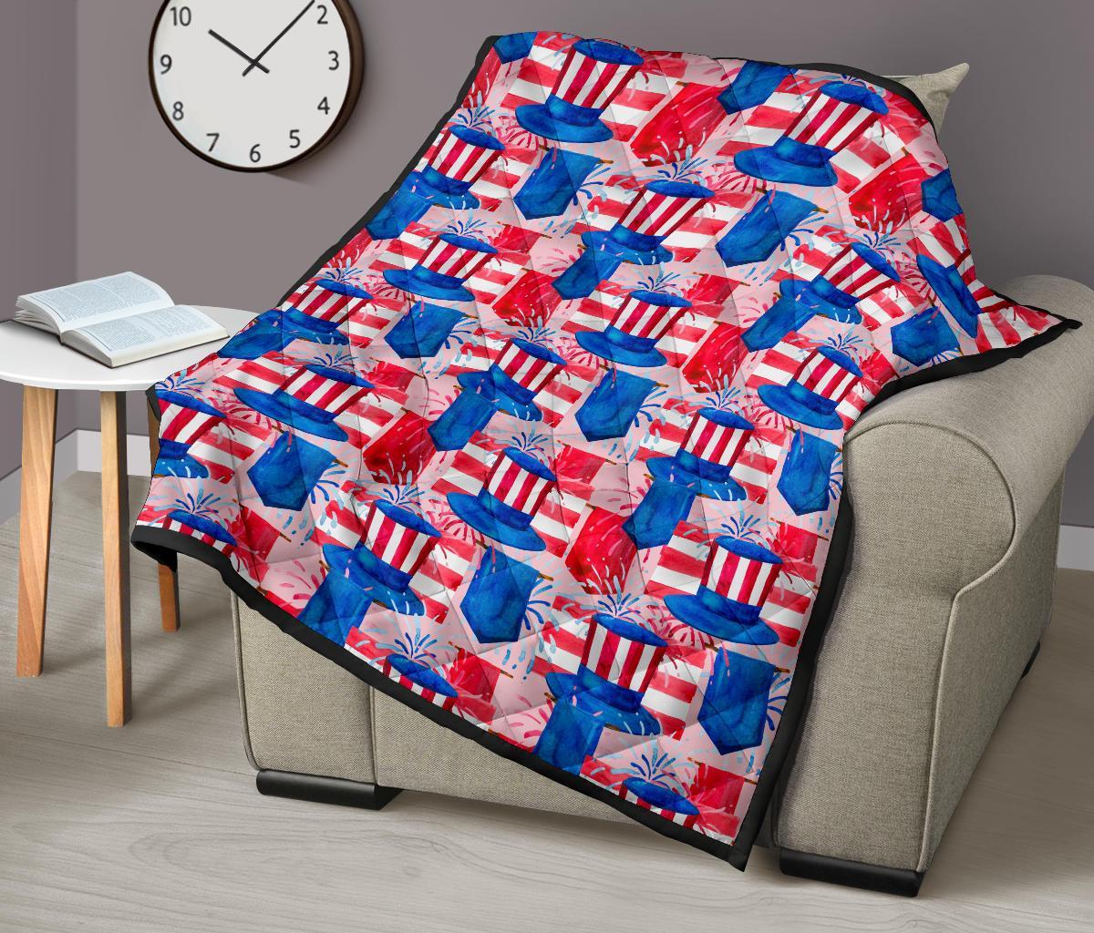 Pattern Print Uncle Sam Quilt-grizzshop