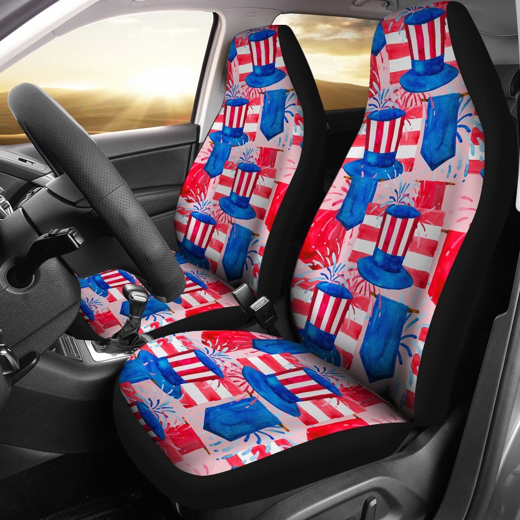 Pattern Print Uncle Sam Universal Fit Car Seat Covers-grizzshop