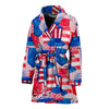 Pattern Print Uncle Sam Women Long Robe-grizzshop