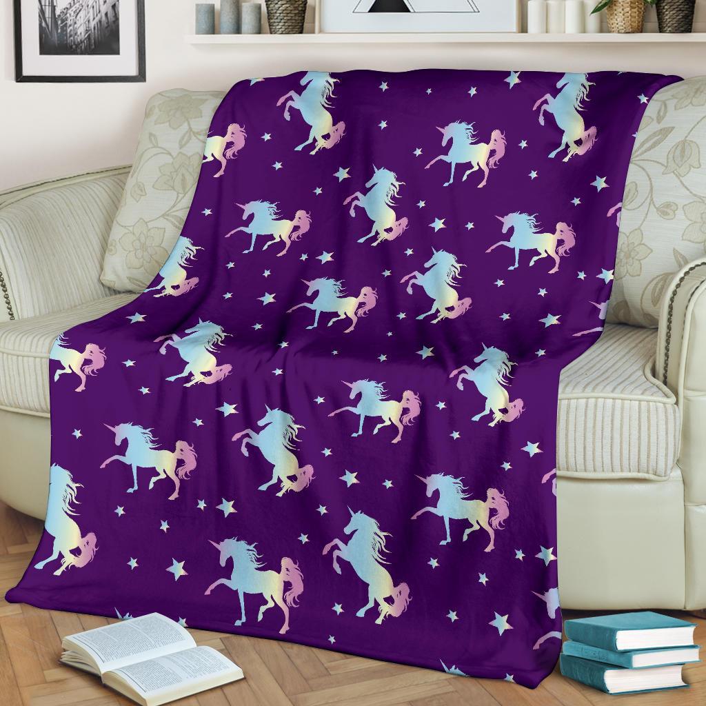 Pattern Print Unicorn Blanket-grizzshop