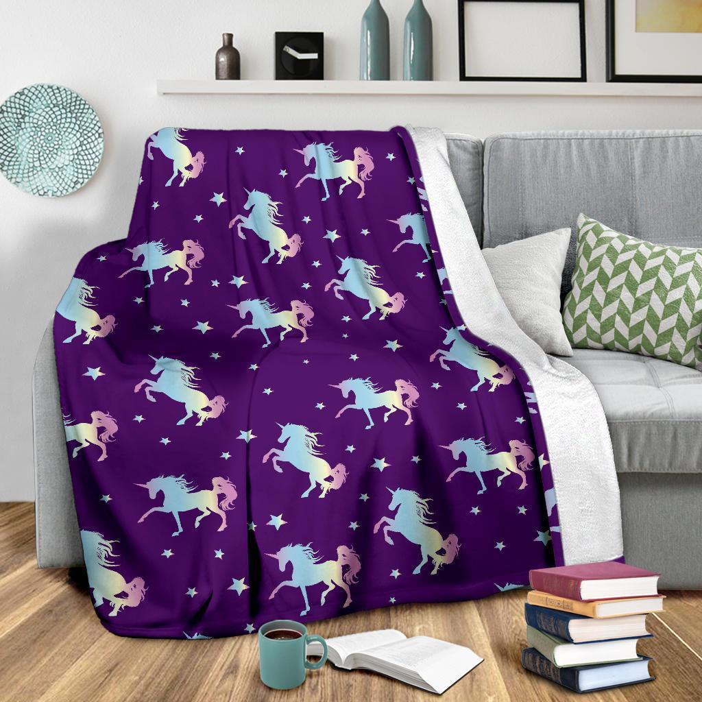 Pattern Print Unicorn Blanket-grizzshop