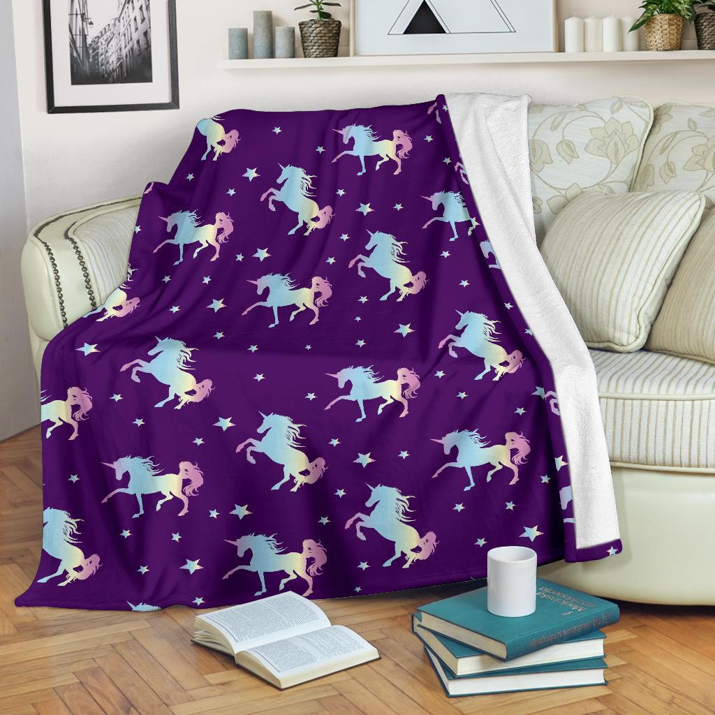 Pattern Print Unicorn Blanket-grizzshop