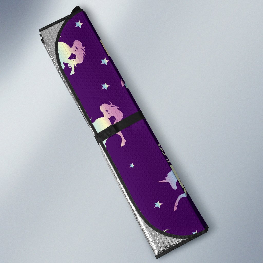 Pattern Print Unicorn Car Sun Shade-grizzshop