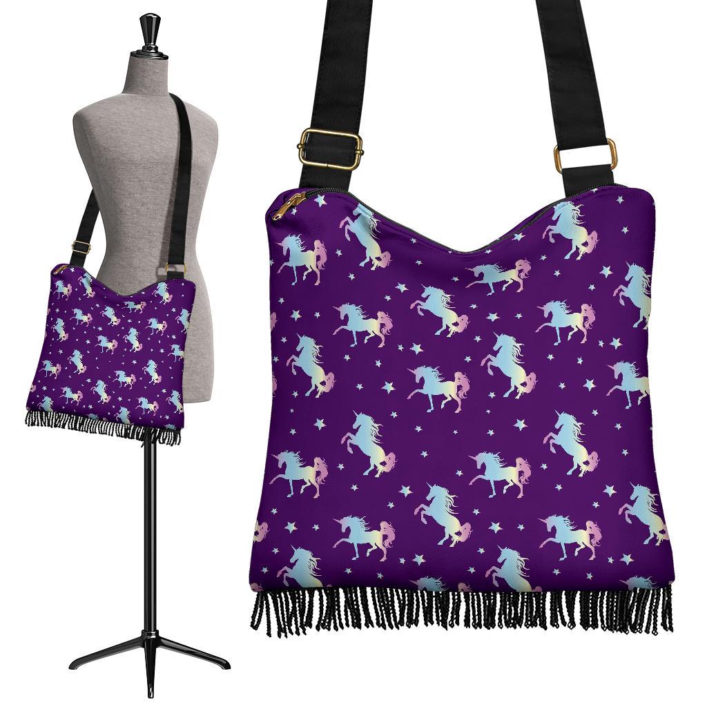 Pattern Print Unicorn Crossbody bags-grizzshop