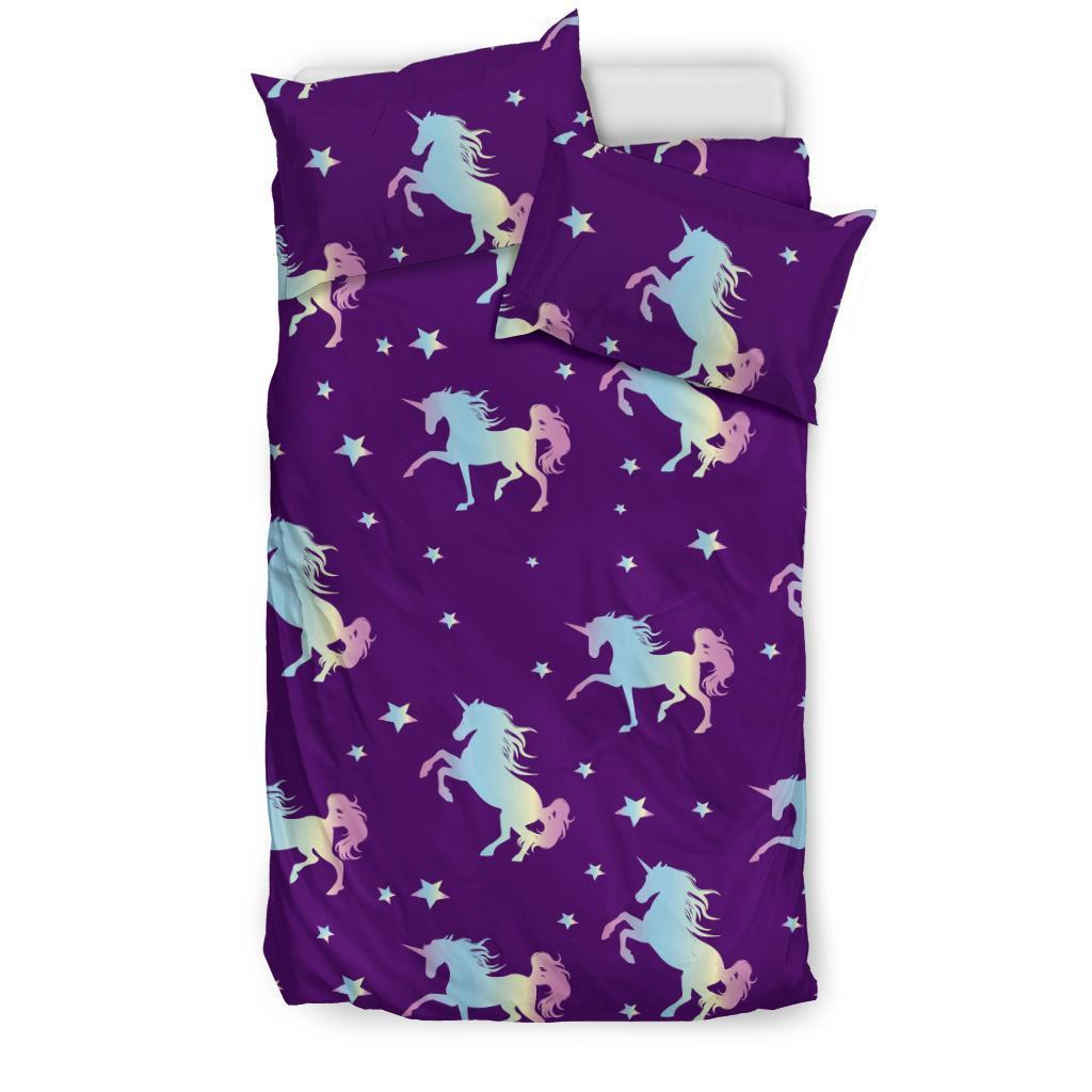 Pattern Print Unicorn Duvet Cover Bedding Set-grizzshop