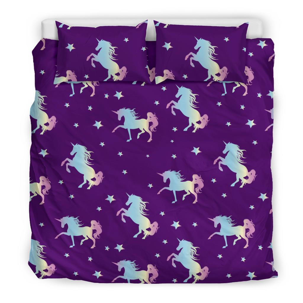 Pattern Print Unicorn Duvet Cover Bedding Set-grizzshop